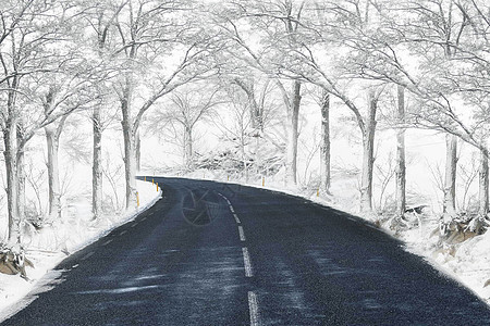 冬天的马路图片