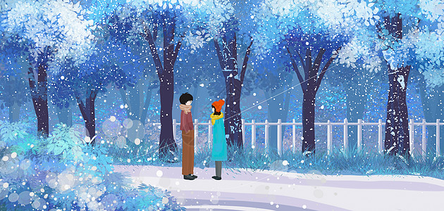 冬季恋歌背景图片