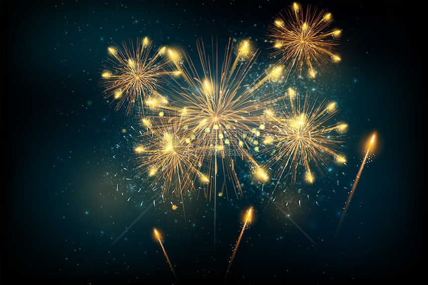 绽放的烟花图片素材 正版创意图片 摄图网