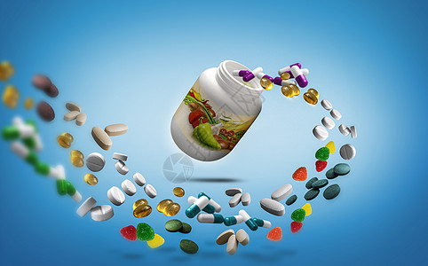 保健胶囊多种维生素保健品设计图片