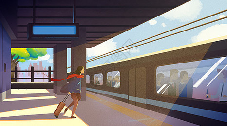 路很遥远插画_路很遥远卡通_路很遥远插图_手绘_板绘_摄图网