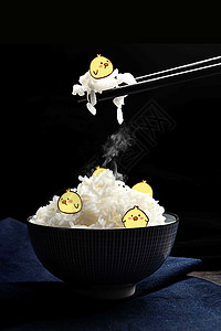 创意鸡米饭图片