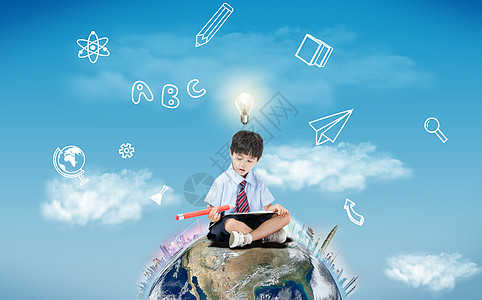 儿童上学儿童学习全球教育设计图片