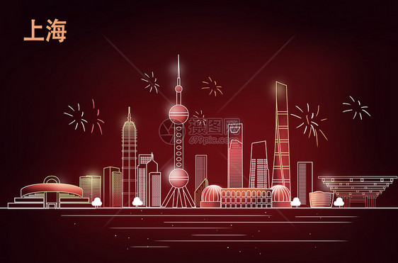 上海城市新年图片