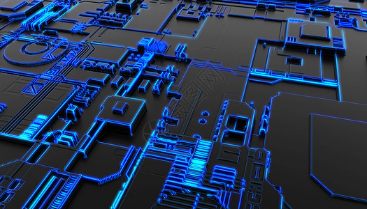 科技电路图c4d高清图片素材