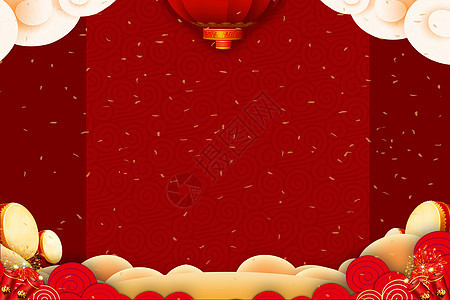 新年红色背景背景图片