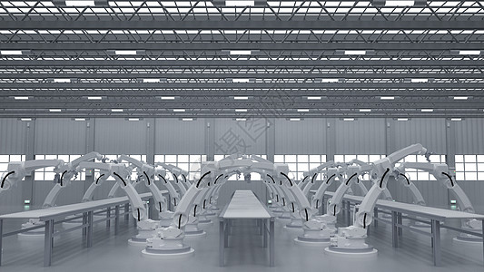 机械化智能工厂背景图片