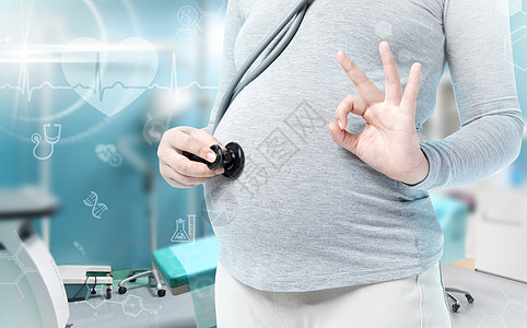 孕期常识孕妇检查身体健康设计图片