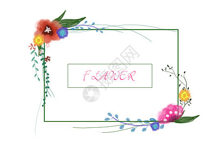 花卉花环背景图片