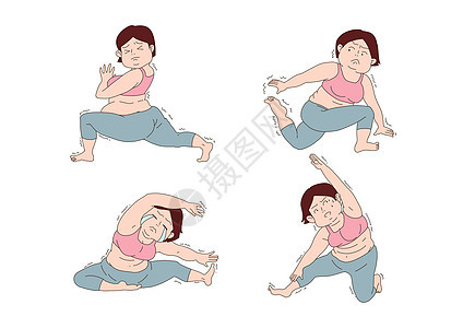 胖子瑜伽背景图片