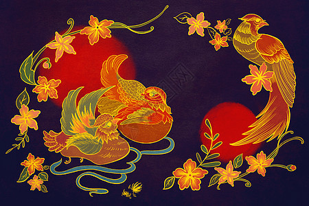 鸳鸯传统纹样图片