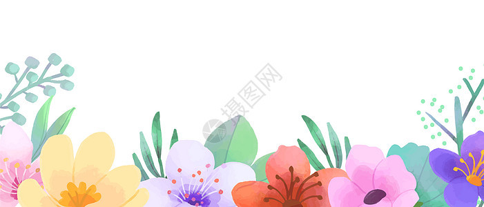 春天的花卉背景图片