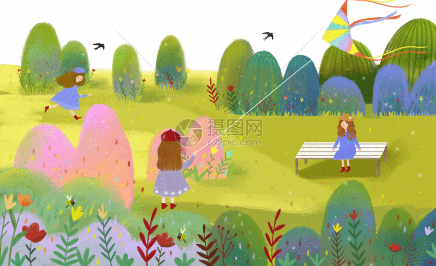 春游gif动图图片-正版gif素材401012855-摄图网