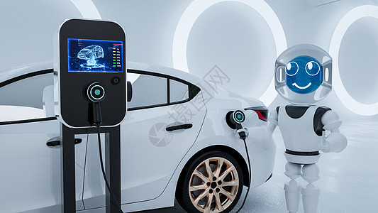智能电动汽车新能源智能充电桩设计图片