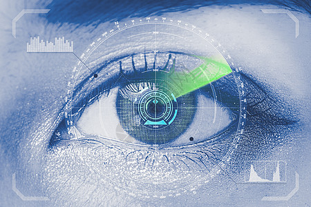 眼球扫描生物识别高清图片