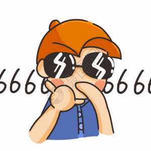 带鸭舌帽男孩嘻哈男孩比6手势表情gif高清图片