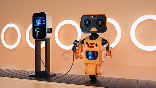 新能源智能机器人充电桩图片