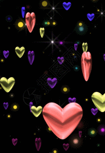 梦幻彩色爱心婚礼h5动态背景图片素材