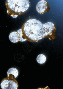 大气钻石坠落华丽婚礼h5动态背景图片素材