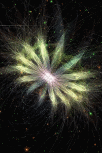 科技感银色花朵旋转h5动态背景图片素材