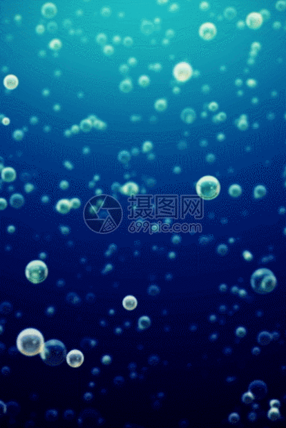 蓝色气泡上升h5动态背景素材
