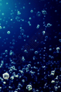 蓝色气泡上升气泡h5动态背景素材图片