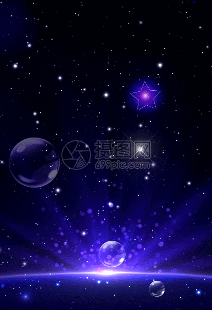 该gif动态图片标题为梦幻星空生长树h5动态背景,编号:401032130,格式