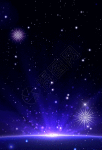 梦幻星空生长树h5动态背景图片素材