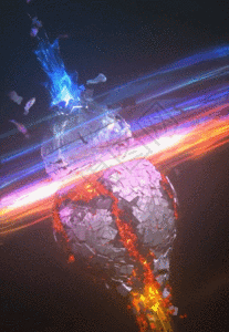 大气星球坠落h5动态背景素材图片