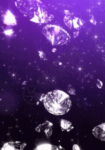钻石下落特效紫色h5动态背景素材图片