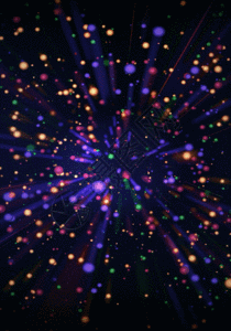 彩色放射墨痕放射彩色粒子光束h5动态背景高清图片