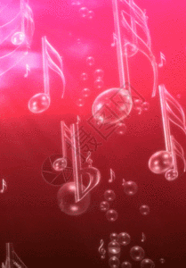 红色音符泡泡背景图片素材