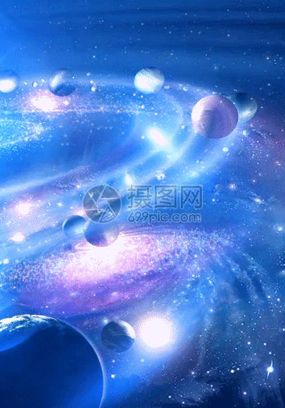 大气唯美宇宙星球h5动态背景动图图片 正版gif素材 摄图网