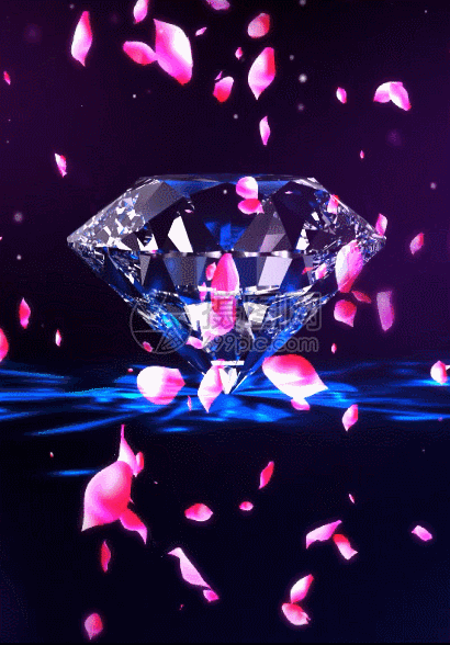 gif动态图片下载,该gif动态图片标题为粉红玫瑰花瓣钻石婚礼背景,编号