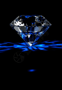 蓝色钻石旋转特效背景图片