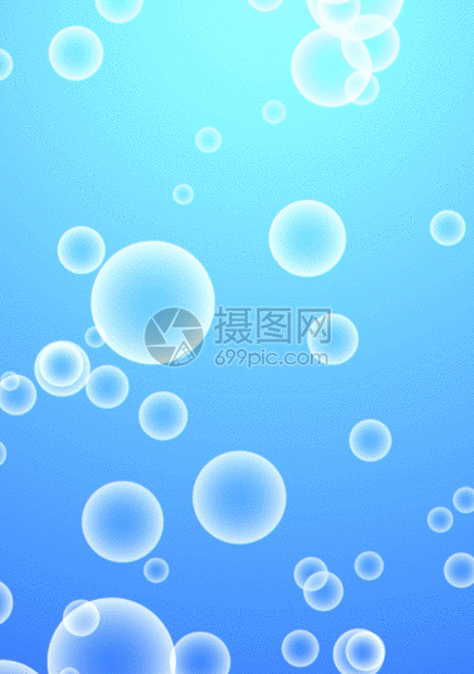 气泡飘浮蓝色背景动图图片-正版gif素材401032708-摄图网