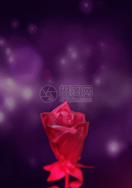 该gif动态图片标题为玫瑰花花瓣梦幻情人节婚礼婚庆背景,编号