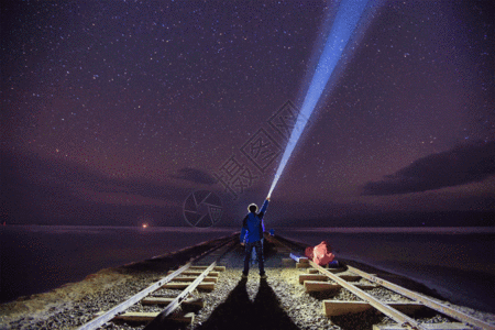 铁路风景星空gif高清图片