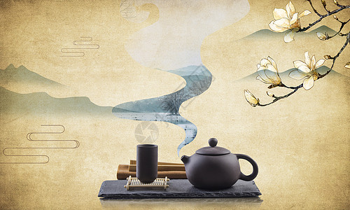中国茶文化背景图片