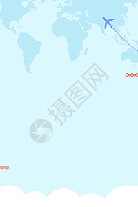 飞行地图清新地图背景设计图片