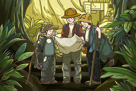 丛林探险背景图片