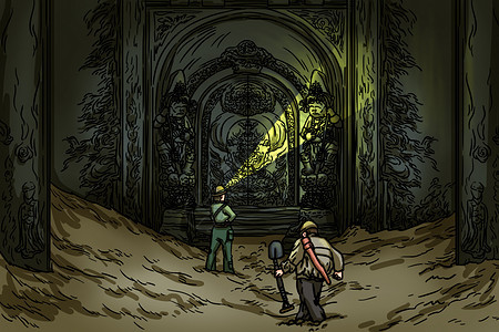 地宫探险背景图片