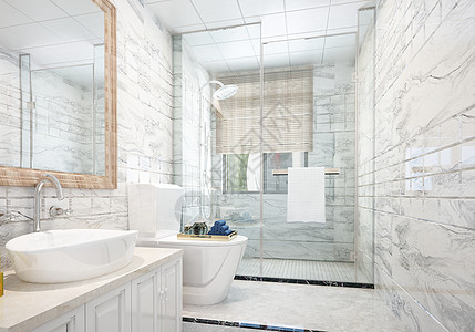 现代卫生间浴室大理石高清图片