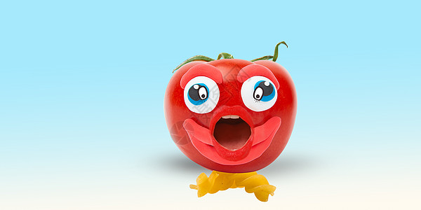 创意西红柿张开的嘴巴高清图片