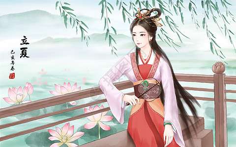 立夏插画服饰高清图片