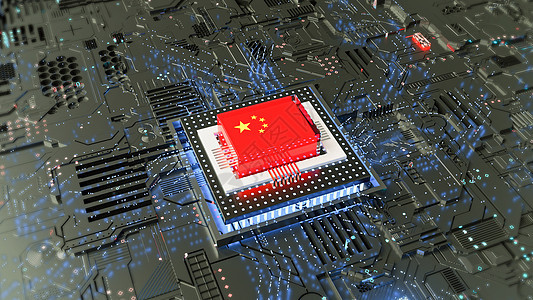 中国科技芯片背景图片