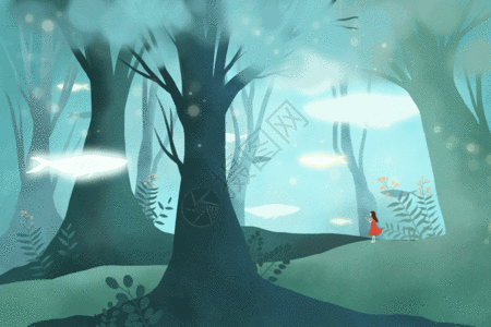 梦幻森林gif图片素材