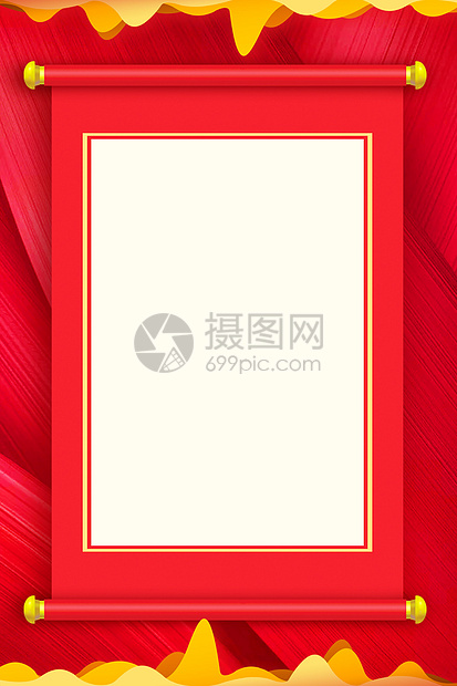 红色中国风背景图片