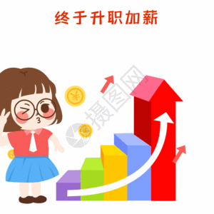 ppt箭头图表萌小妮飙升漫画gif高清图片