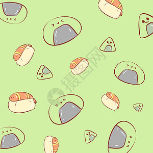 寿司料理背景素材插画